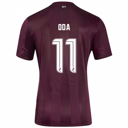 Kandiny Donna Maglia Yutaro Oda #11 Borgogna Kit Gara Home 2024/25 Maglietta