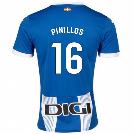 Kandiny Dames Lander Pinillos #16 Blauw Thuisshirt Thuistenue 2024/25 T-Shirt België