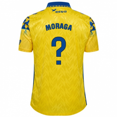 Kandiny Mujer Camiseta Marcos Moraga #0 Amarillo Azul 1ª Equipación 2024/25 La Camisa