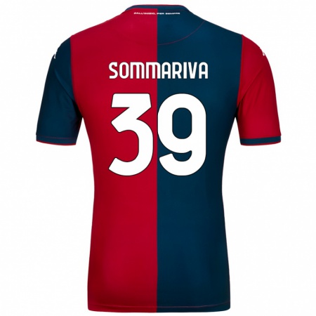 Kandiny Donna Maglia Daniele Sommariva #39 Rosso Blu Scuro Kit Gara Home 2024/25 Maglietta