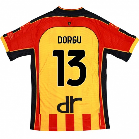 Kandiny Damen Patrick Dorgu #13 Gelb Rot Heimtrikot Trikot 2024/25 T-Shirt Österreich