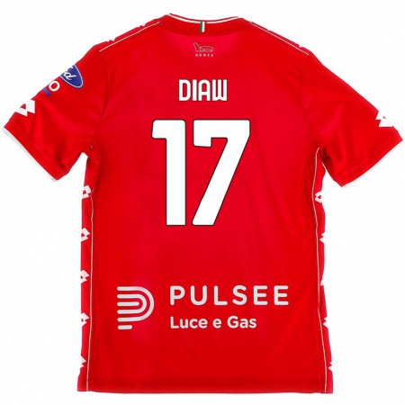 Kandiny Damen Davide Diaw #17 Rot Weiß Heimtrikot Trikot 2024/25 T-Shirt Österreich