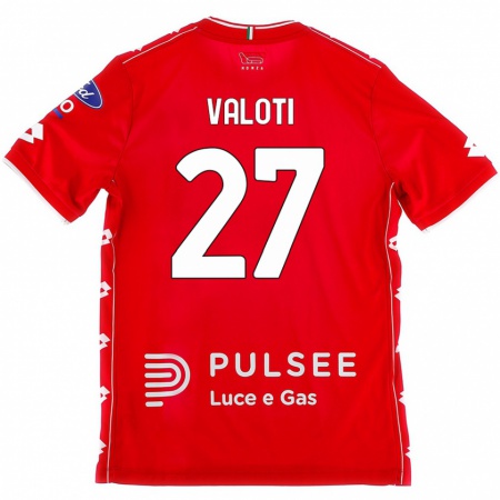 Kandiny Mujer Camiseta Mattia Valoti #27 Rojo Blanco 1ª Equipación 2024/25 La Camisa México