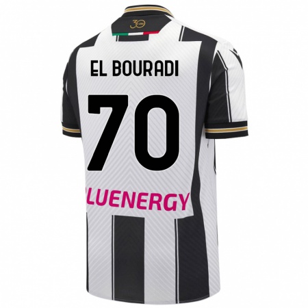 KandinyレディースWalid El Bouradi#70白 黒ホームシャツ2024/25ジャージーユニフォーム