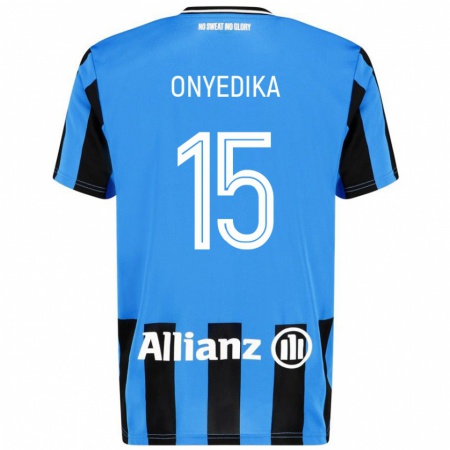 Kandiny Damen Raphael Onyedika #15 Himmelblau Schwarz Heimtrikot Trikot 2024/25 T-Shirt Österreich