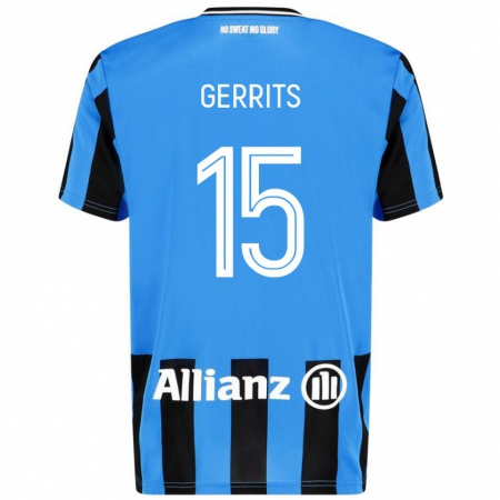 Kandiny Damen Melanie Gerrits #15 Himmelblau Schwarz Heimtrikot Trikot 2024/25 T-Shirt Österreich