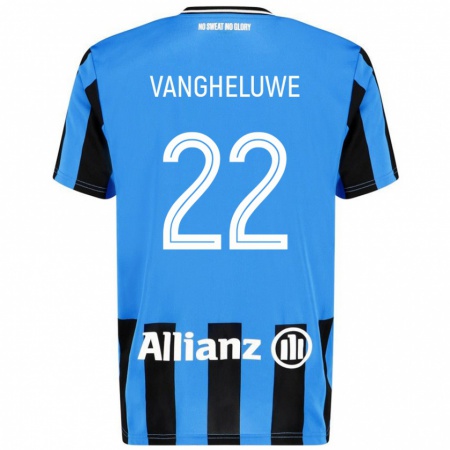 Kandiny Damen Jody Vangheluwe #22 Himmelblau Schwarz Heimtrikot Trikot 2024/25 T-Shirt Österreich