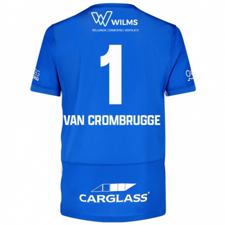 Kandiny Dames Hendrik Van Crombrugge #1 Blauw Thuisshirt Thuistenue 2024/25 T-Shirt België