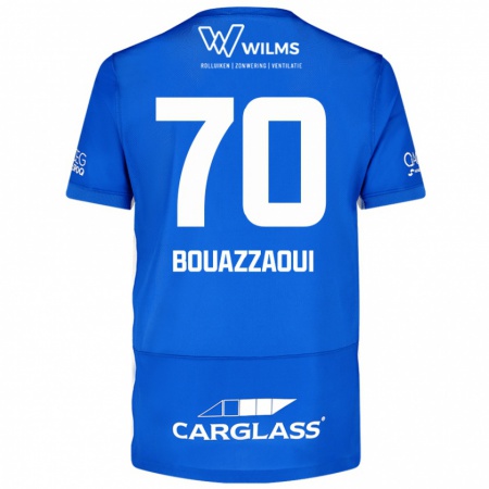 Kandiny Dames Ilyas Bouazzaoui #70 Blauw Thuisshirt Thuistenue 2024/25 T-Shirt België