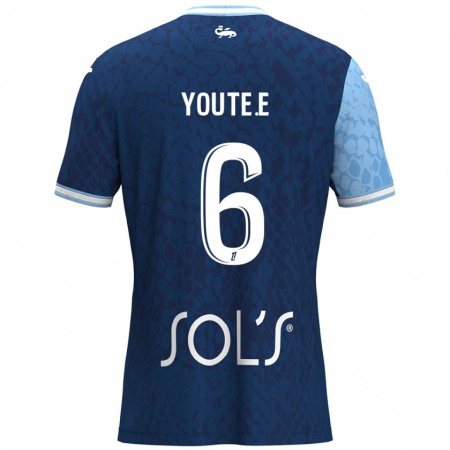 Kandiny Dames Étienne Youté Kinkoué #6 Hemelsblauw Donkerblauw Thuisshirt Thuistenue 2024/25 T-Shirt België