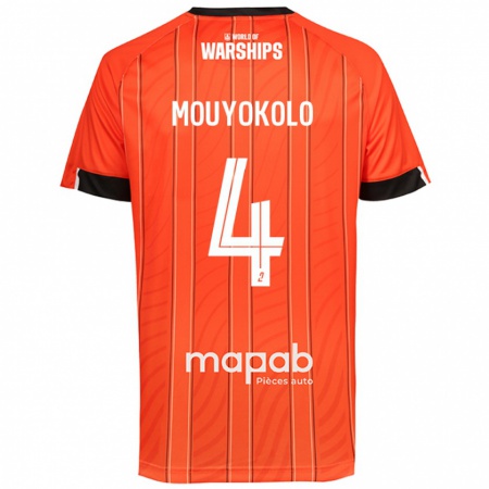 Kandiny Kvinnor Loris Mouyokolo #4 Orange Hemmatröja Matchtröjor 2024/25 Tröjor T-Tröja