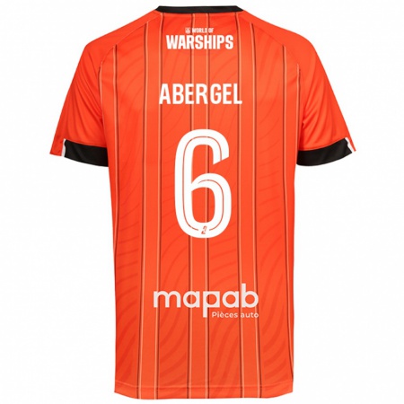 Kandiny Kvinnor Laurent Abergel #6 Orange Hemmatröja Matchtröjor 2024/25 Tröjor T-Tröja