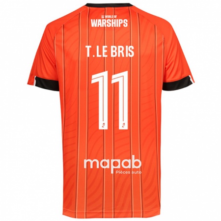 Kandiny Kvinnor Théo Le Bris #11 Orange Hemmatröja Matchtröjor 2024/25 Tröjor T-Tröja