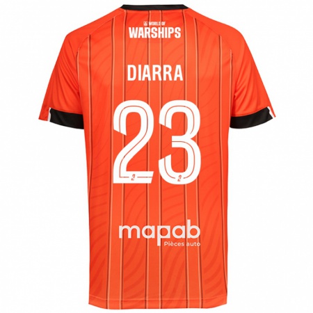 Kandiny Kvinnor Stéphane Diarra #23 Orange Hemmatröja Matchtröjor 2024/25 Tröjor T-Tröja