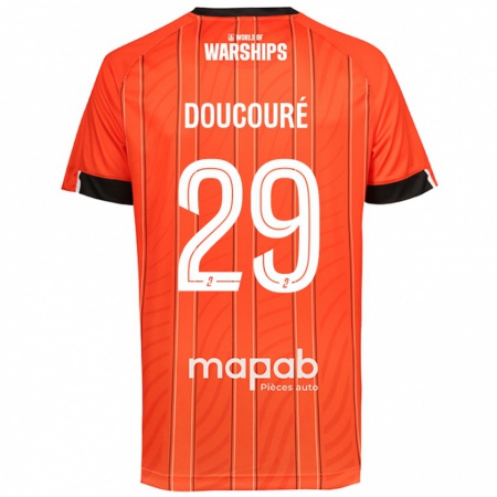 KandinyレディースSiriné Doucouré#29オレンジホームシャツ2024/25ジャージーユニフォーム