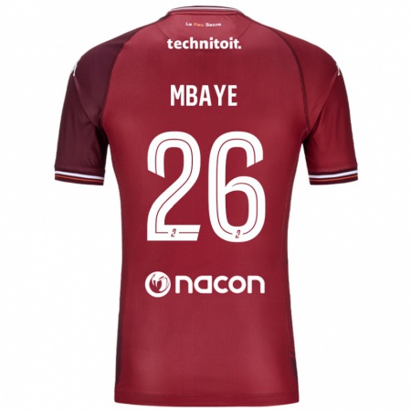 Kandiny Donna Maglia Malick Mbaye #26 Rosso Granata Kit Gara Home 2024/25 Maglietta