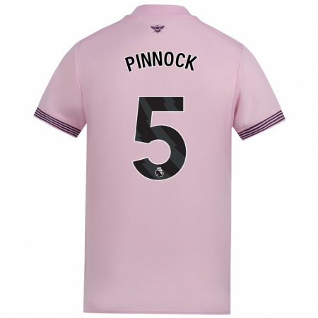 Kandiny Mujer Camiseta Ethan Pinnock #5 Rosa 2ª Equipación 2024/25 La Camisa México