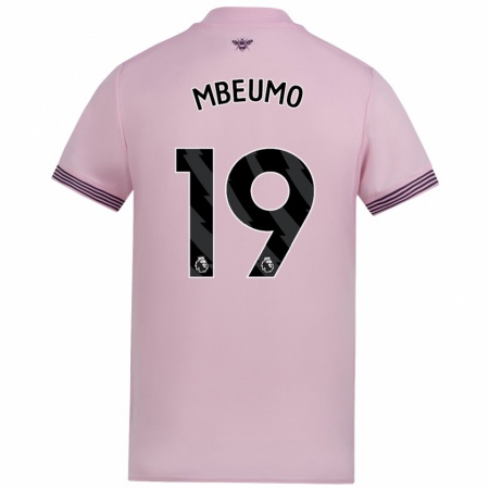 Kandiny Mujer Camiseta Bryan Mbeumo #19 Rosa 2ª Equipación 2024/25 La Camisa México