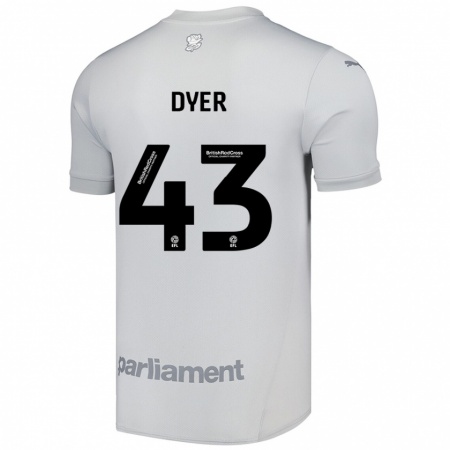 Kandiny Mujer Camiseta Josiah Dyer #43 Gris Plata 2ª Equipación 2024/25 La Camisa México