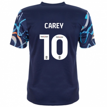 Kandiny Damen Sonny Carey #10 Marineblau Auswärtstrikot Trikot 2024/25 T-Shirt Österreich