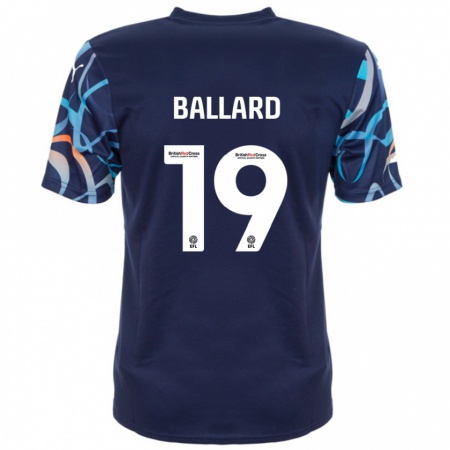 Kandiny Donna Maglia Dom Ballard #19 Blu Navy Kit Gara Away 2024/25 Maglietta