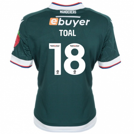 Kandiny Mujer Camiseta Eoin Toal #18 Verde Oscuro 2ª Equipación 2024/25 La Camisa