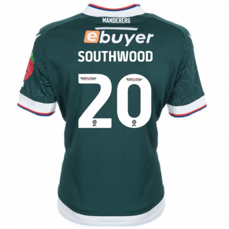 Kandiny Mujer Camiseta Luke Southwood #20 Verde Oscuro 2ª Equipación 2024/25 La Camisa