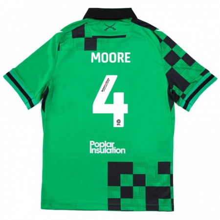 Kandiny Donna Maglia Taylor Moore #4 Verde Nero Kit Gara Away 2024/25 Maglietta