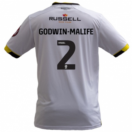 Kandiny Kvinnor Udoka Godwin-Malife #2 Vit Bortatröja Matchtröjor 2024/25 Tröjor T-Tröja