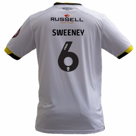 Kandiny Donna Maglia Ryan Sweeney #6 Bianco Kit Gara Away 2024/25 Maglietta