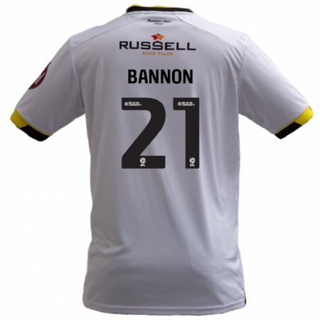 Kandiny Donna Maglia Alex Bannon #21 Bianco Kit Gara Away 2024/25 Maglietta