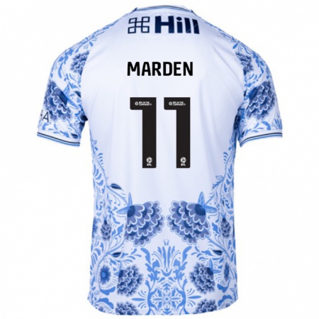 Kandiny Donna Maglia Ella Marden #11 Bianco Blu Kit Gara Away 2024/25 Maglietta