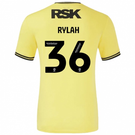 Kandiny Donna Maglia Henry Rylah #36 Giallo Nero Kit Gara Away 2024/25 Maglietta