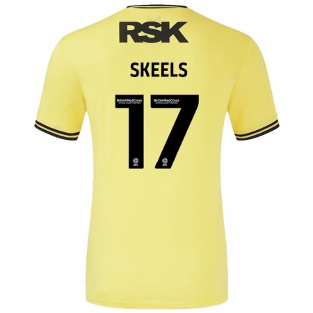 Kandiny Donna Maglia Kiera Skeels #17 Giallo Nero Kit Gara Away 2024/25 Maglietta