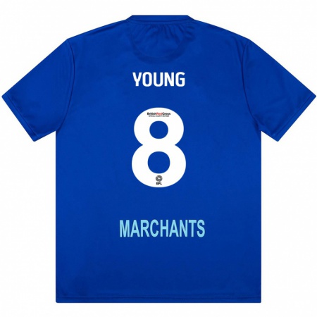 Kandiny Donna Maglia Luke Young #8 Verde Kit Gara Away 2024/25 Maglietta