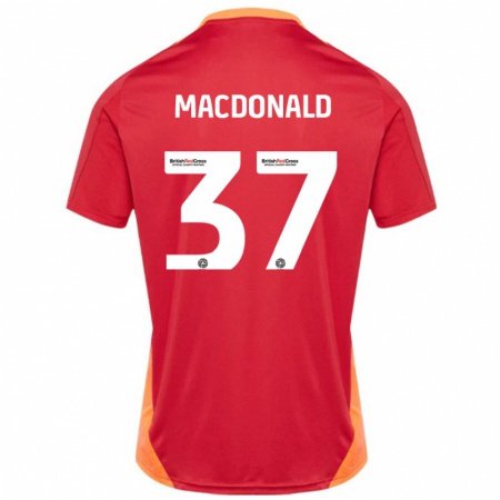 Kandiny Donna Maglia Shaun Macdonald #37 Blu Bianco Sporco Kit Gara Away 2024/25 Maglietta