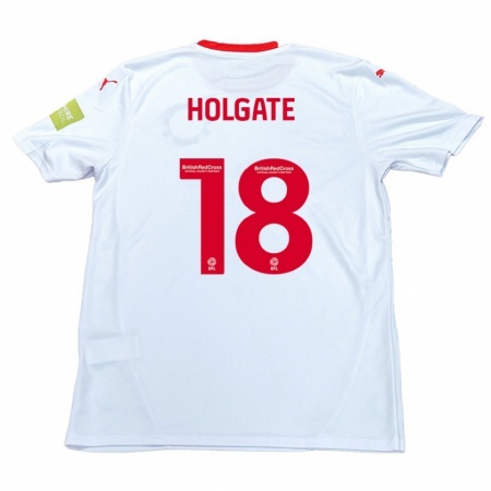 Kandiny Dames Harrison Holgate #18 Wit Uitshirt Uittenue 2024/25 T-Shirt België