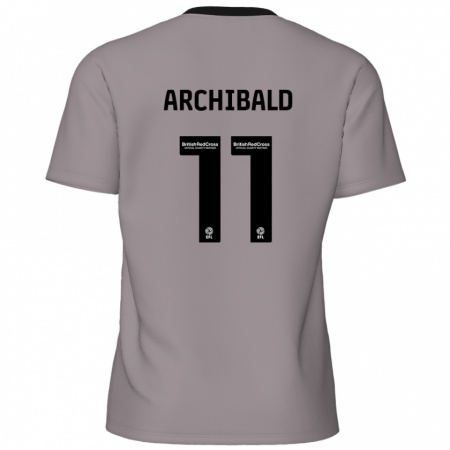 Kandiny Kvinnor Theo Archibald #11 Grå Bortatröja Matchtröjor 2024/25 Tröjor T-Tröja