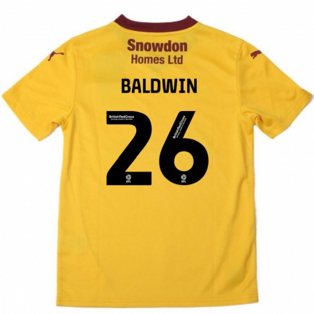 Kandiny Damen Jack Baldwin #26 Orange Burgunderrot Auswärtstrikot Trikot 2024/25 T-Shirt Österreich