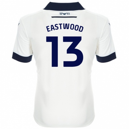 Kandiny Donna Maglia Simon Eastwood #13 Bianco Blu Navy Kit Gara Away 2024/25 Maglietta