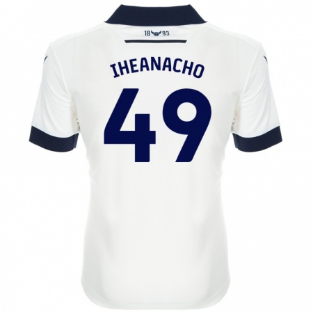 Kandiny Donna Maglia Josh Iheanacho #49 Bianco Blu Navy Kit Gara Away 2024/25 Maglietta