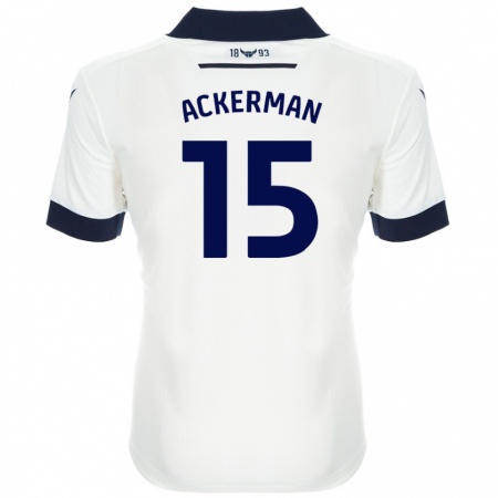 KandinyレディースDaisy Ackerman#15ホワイト ネイビーブルーアウェイシャツ2024/25ジャージーユニフォーム