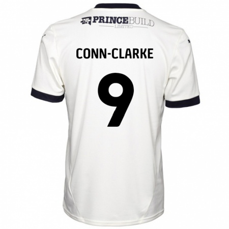 Kandiny Donna Maglia Chris Conn-Clarke #9 Bianco Sporco Nero Kit Gara Away 2024/25 Maglietta