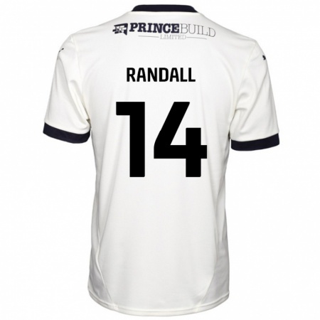 Kandiny Donna Maglia Joel Randall #14 Bianco Sporco Nero Kit Gara Away 2024/25 Maglietta