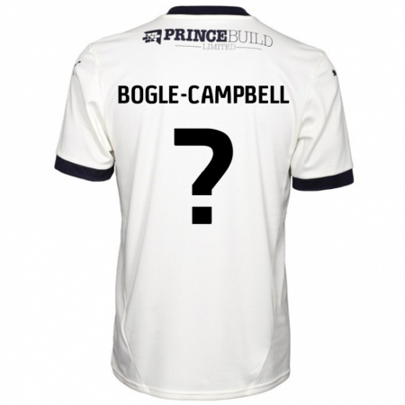 Kandiny Donna Maglia Ma'kel Bogle-Campbell #0 Bianco Sporco Nero Kit Gara Away 2024/25 Maglietta