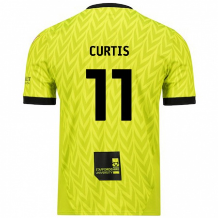 Kandiny Donna Maglia Ronan Curtis #11 Verde Fluorescente Kit Gara Away 2024/25 Maglietta