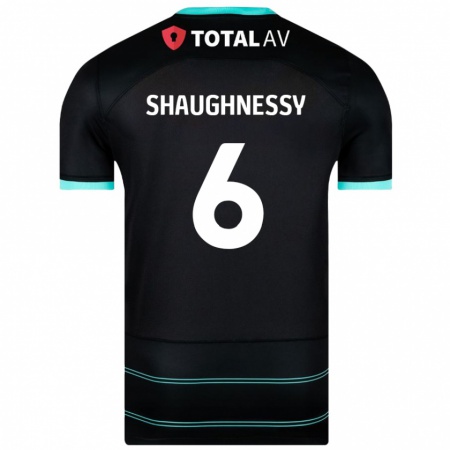 Kandiny Kvinnor Conor Shaughnessy #6 Svart Bortatröja Matchtröjor 2024/25 Tröjor T-Tröja