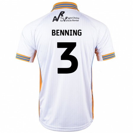 Kandiny Donna Maglia Mal Benning #3 Bianco Kit Gara Away 2024/25 Maglietta