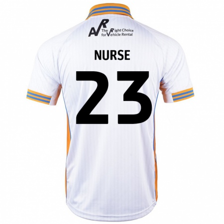 Kandiny Mujer Camiseta George Nurse #23 Blanco 2ª Equipación 2024/25 La Camisa