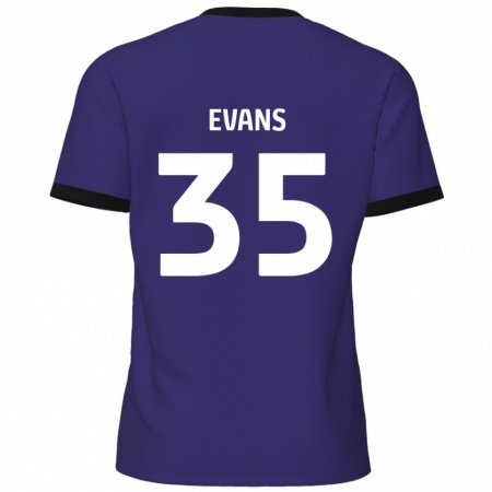 Kandiny Damen Makise Evans #35 Lila Auswärtstrikot Trikot 2024/25 T-Shirt Österreich